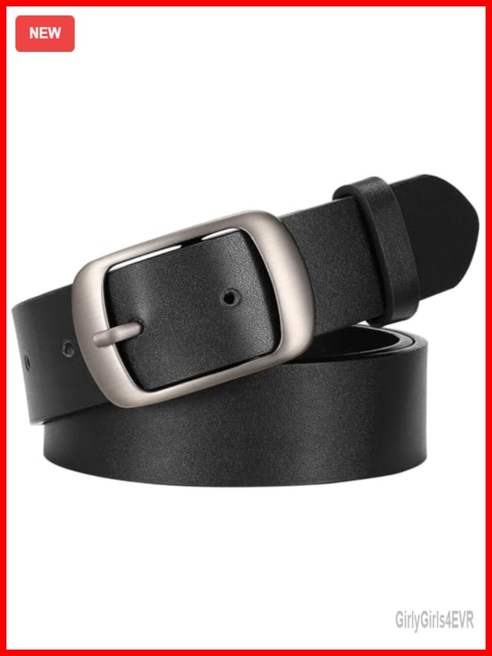 Women's Cowhide Leather Belt with Elegant Zinc Alloy Buckle, Adjustable for
